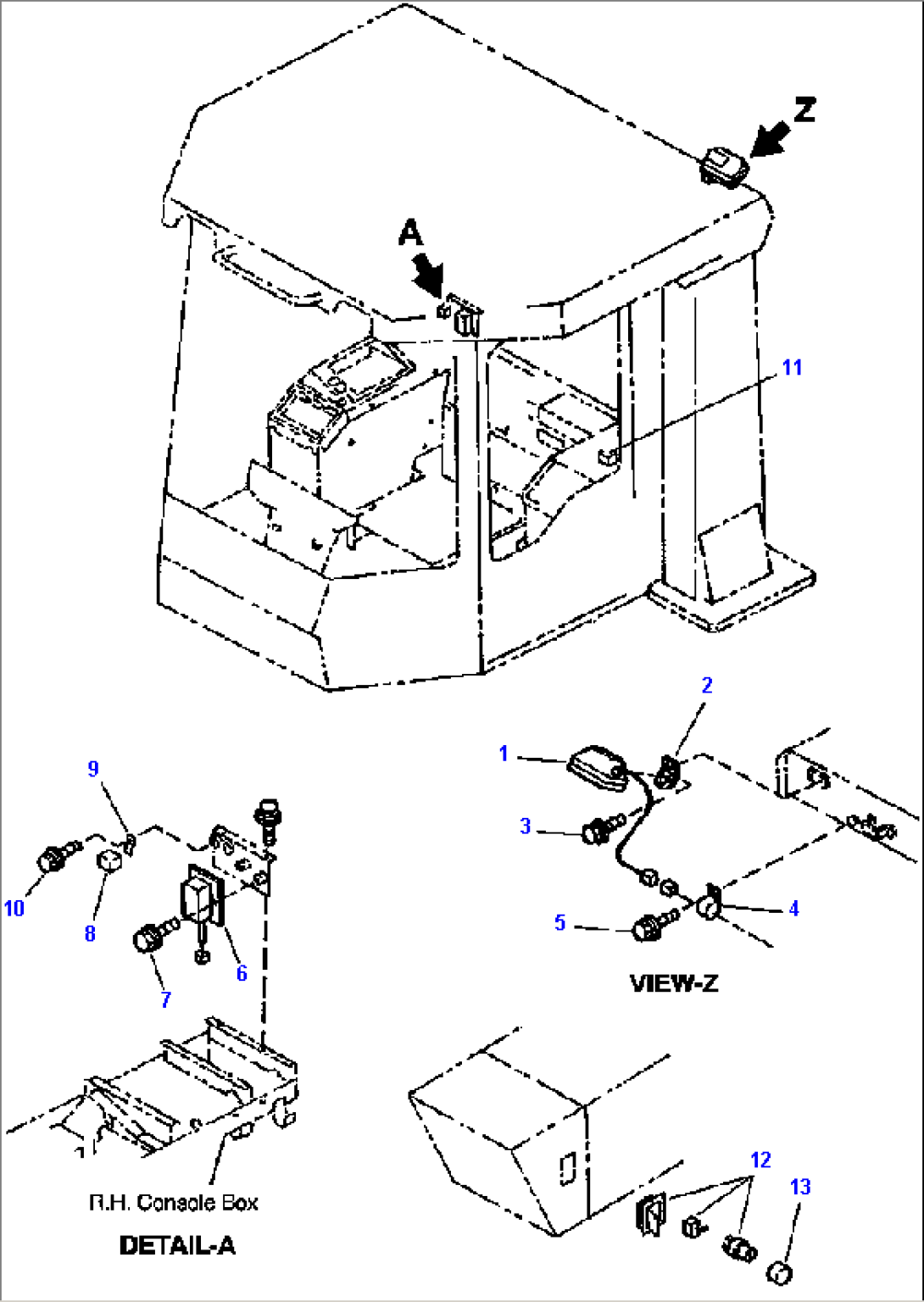 FIG. E0300-02A0 ADDITIONAL WORK LAMP - STEP LIGHT