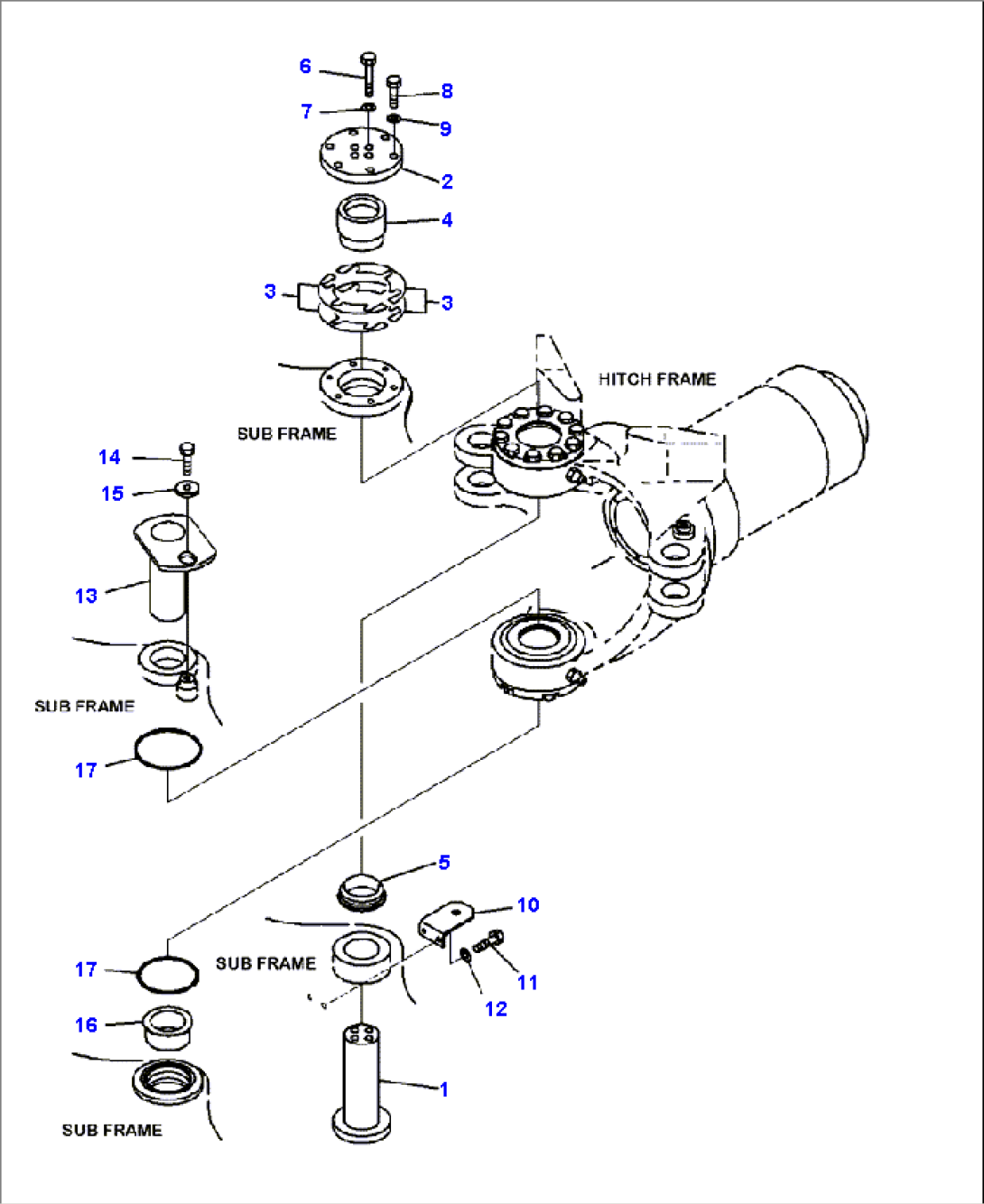 J3150-01A0 HITCH FRAME HINGE PIN