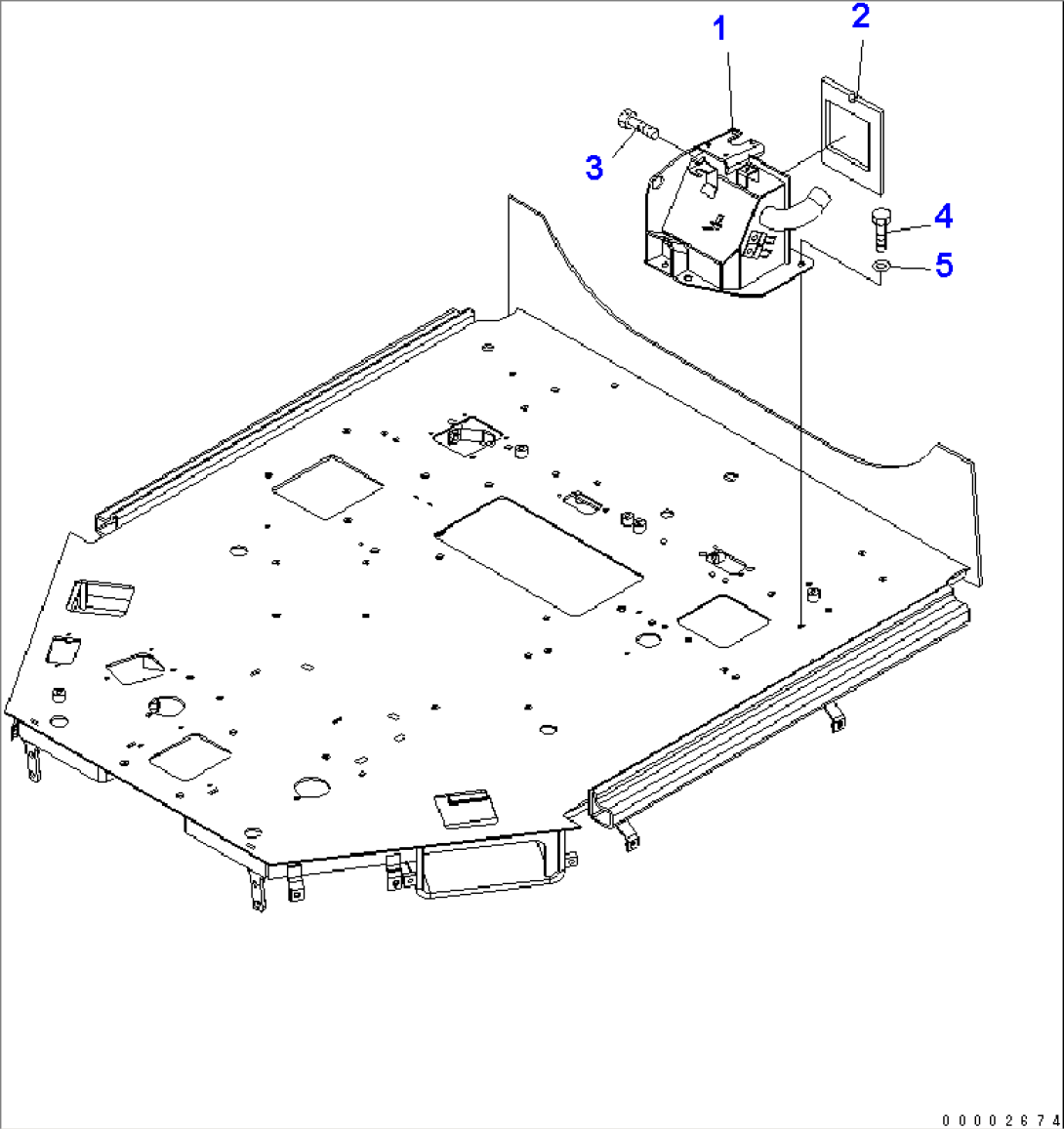 FLOOR (CONSOLE BOX) (L.H.) (FOR 2-PERSONS CAB)