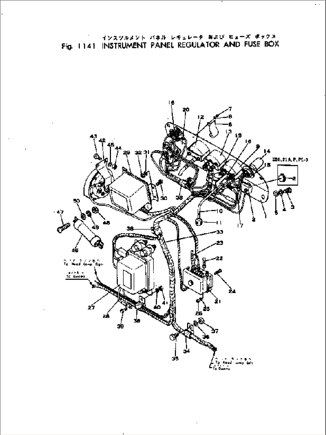 INSTRUMENT PANEL REGULATOR AND FUSE BOX