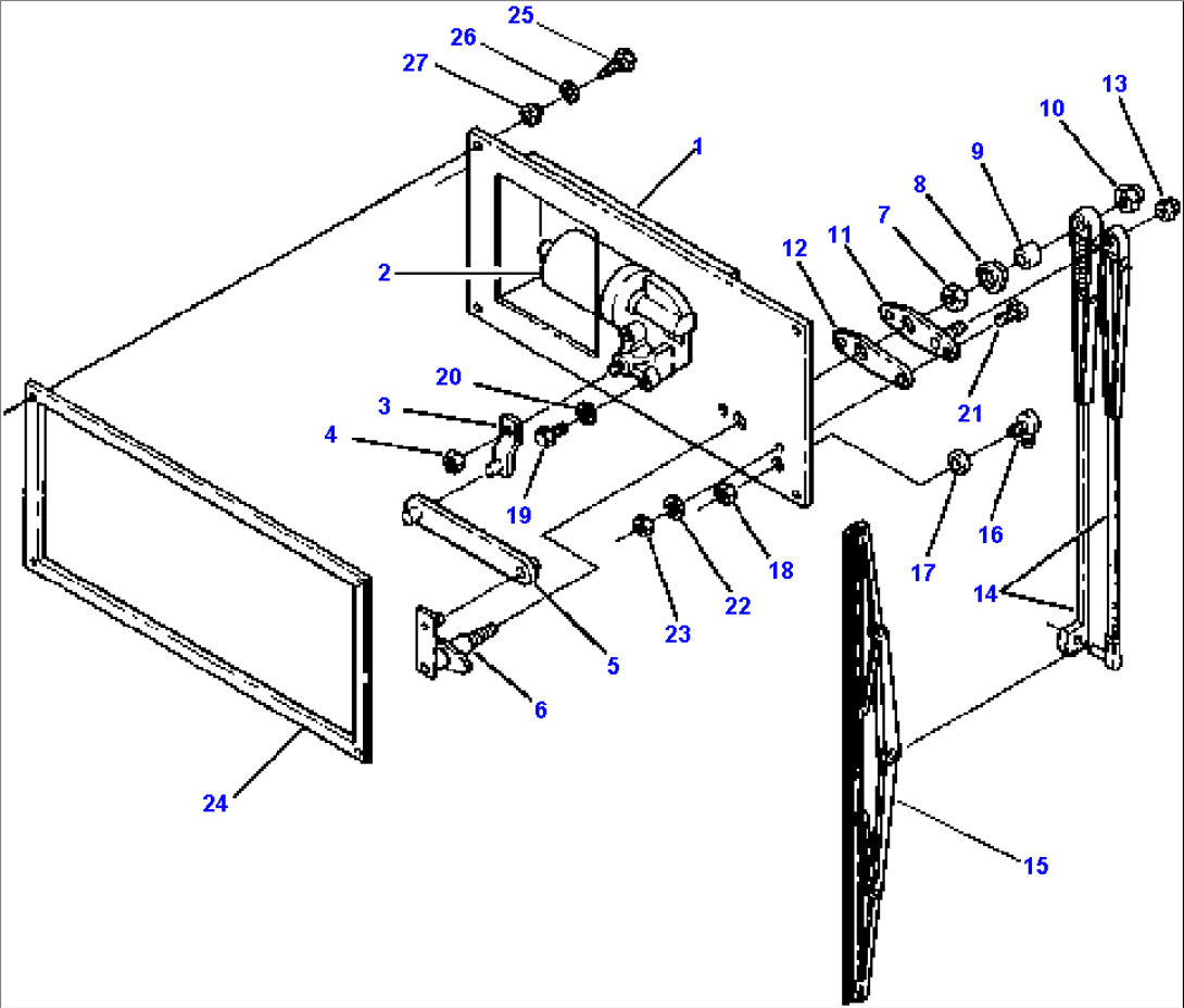 ROPS CAB REAR WIPER ASSEMBLY - S/N 7001 - N\A