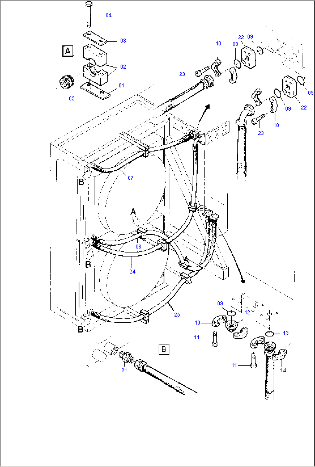 Oil Cooler - Hoses Assy.