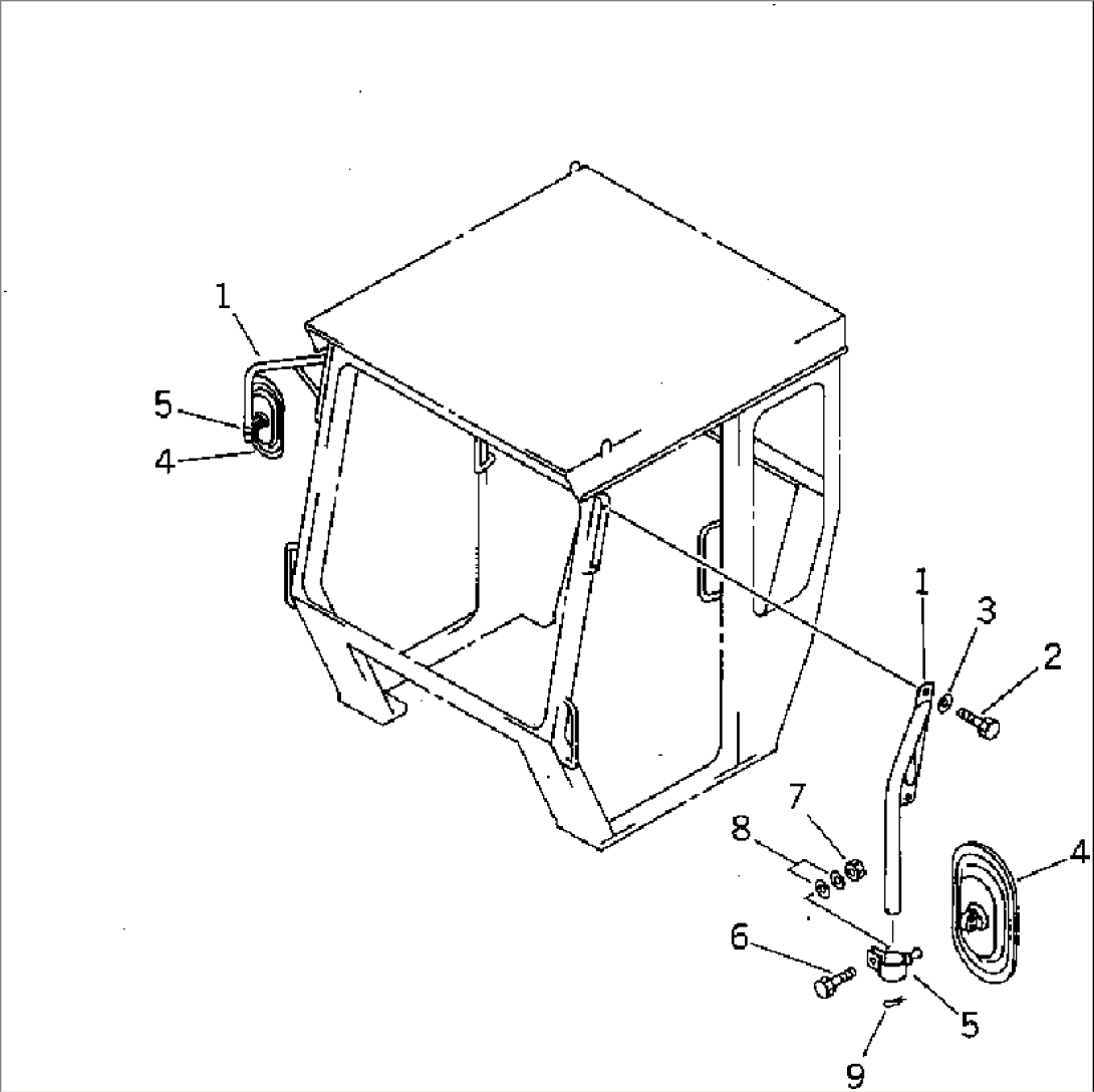 REAR VIEW MIRROR (FOR C-TYPE CAB) (OPTION)