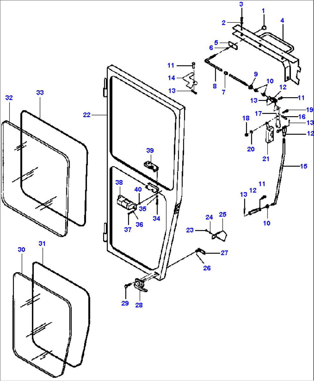 ENCLOSED CAB DOOR - R.H.