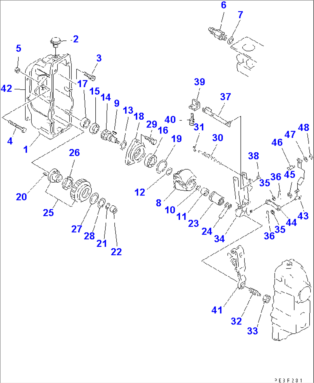 FUEL INJECTION PUMP (GOVERNOR) (1/2) (INNER PARTS) (FOR LEIGHTON)(#17220-)