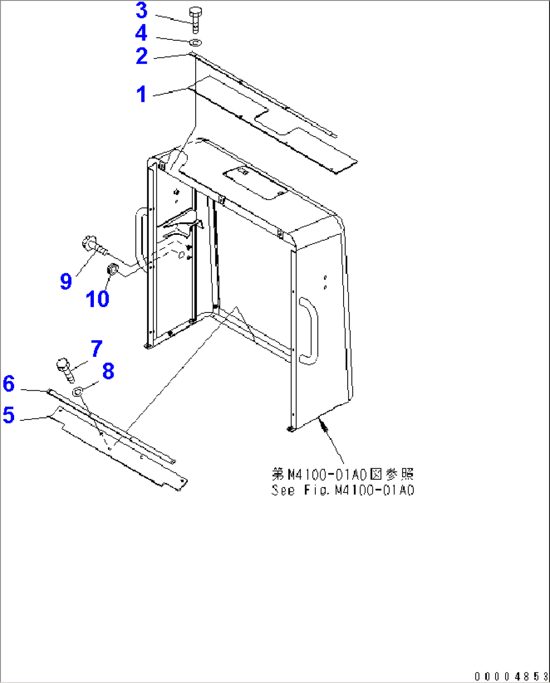 BUFFER PLATE (FOR ENGINE HOOD)(#50001-51000)