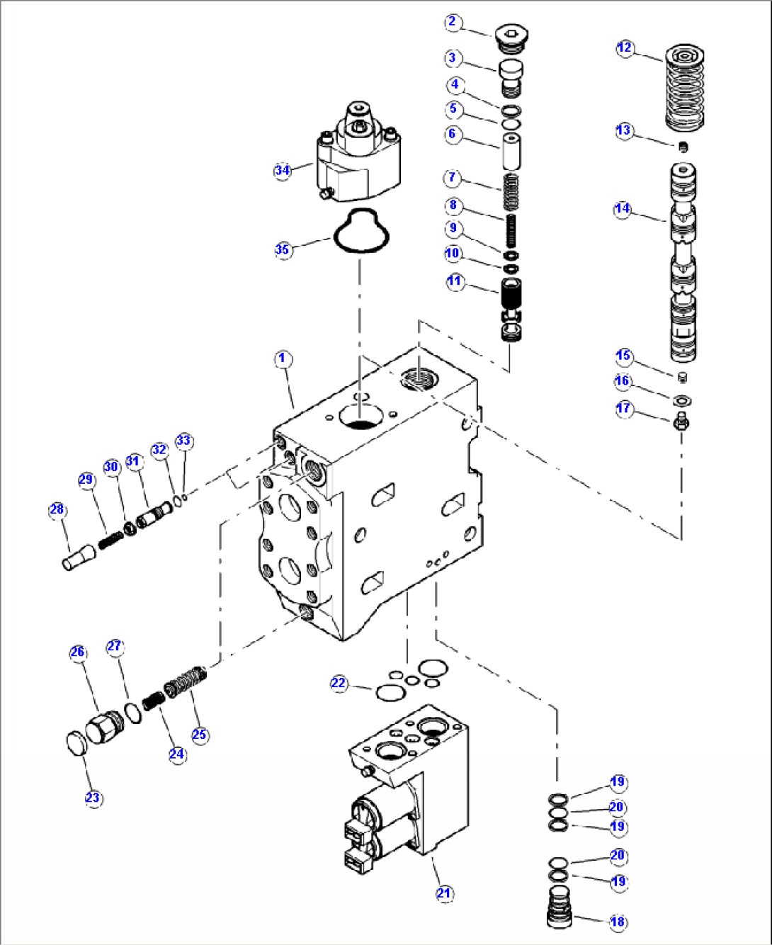 H0120-07A0 MAIN CONTROL VALVE TOOL TILT SECTION