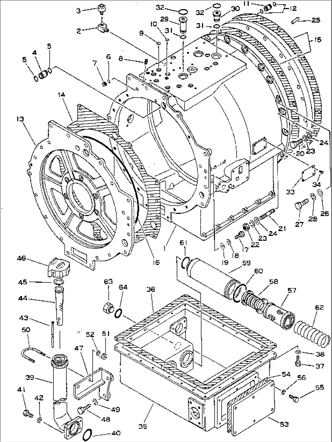 TRANSMISSION OIL TANK AND FILLER