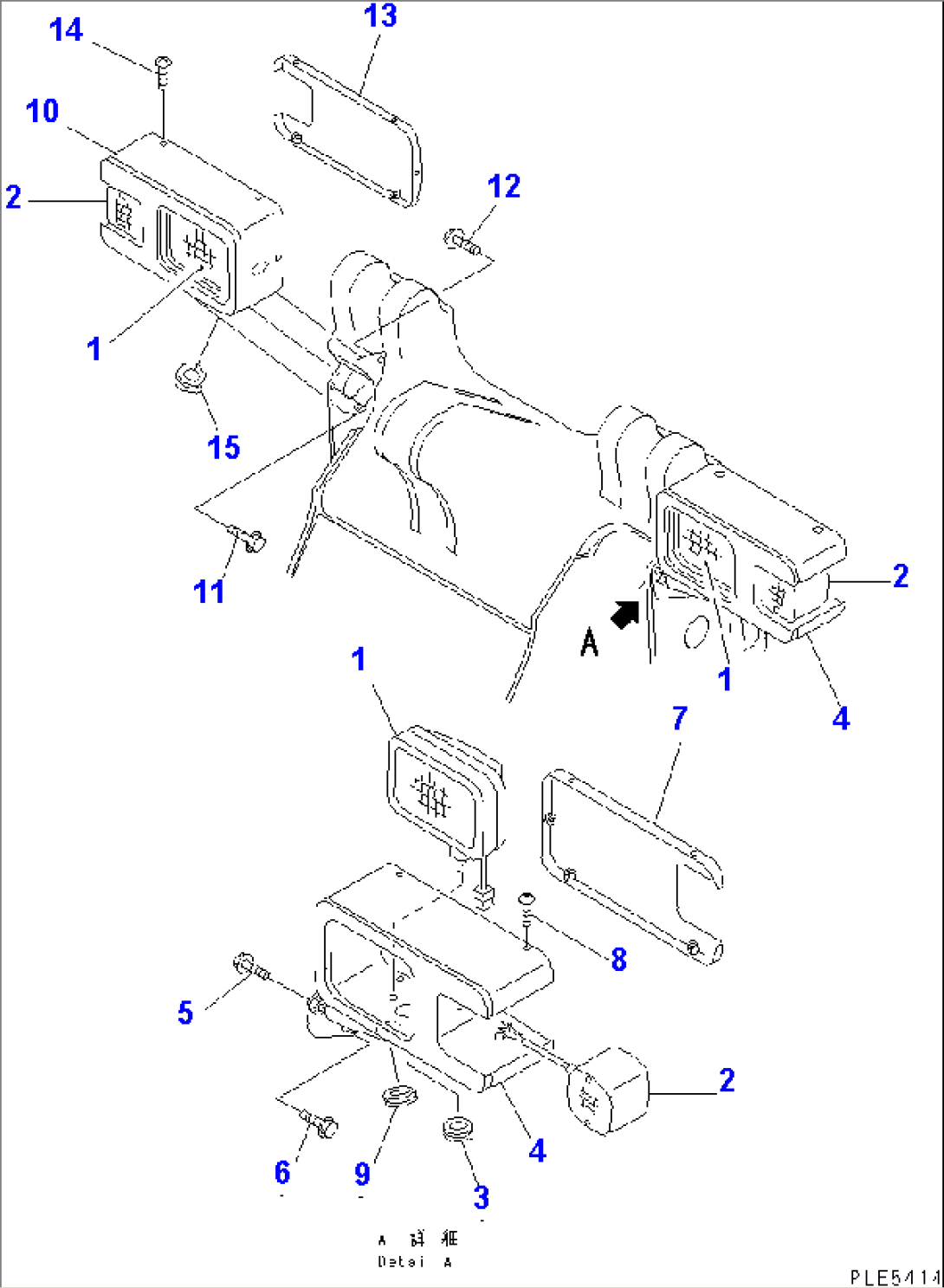 LIGHT AND MOUNTING (HEAD LAMP AND SUPPORT)