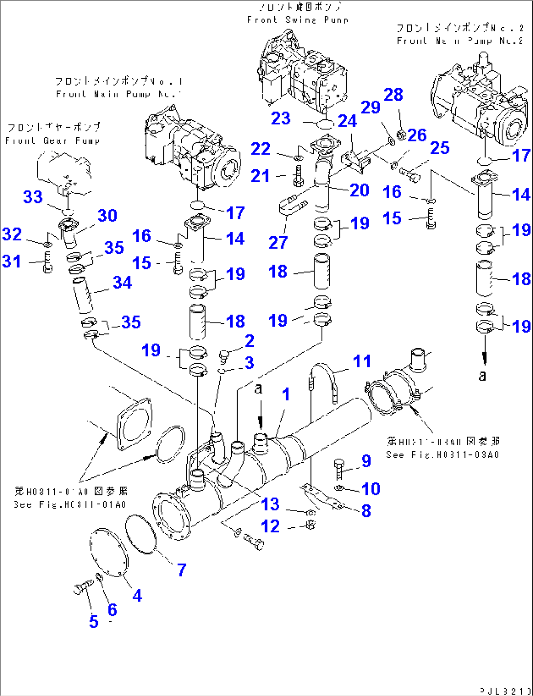 SUCTION LINE (FRONT ENGINE SIDE)