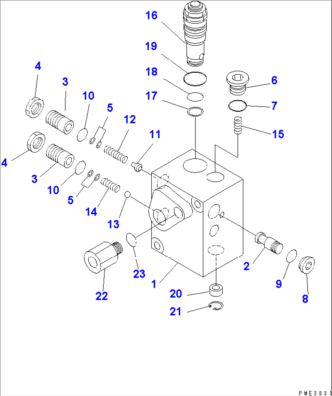 BRAKE CONTROL (ACCUMULATOR CHARGE VALVE) (INNER PATRS)(#51075-)