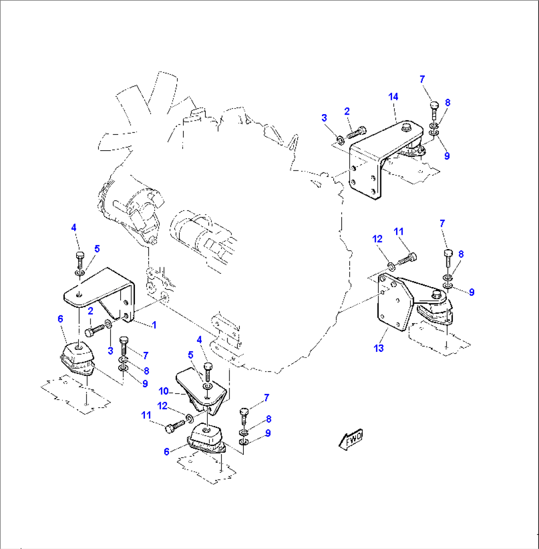 ENGINE MOUNTING PARTS