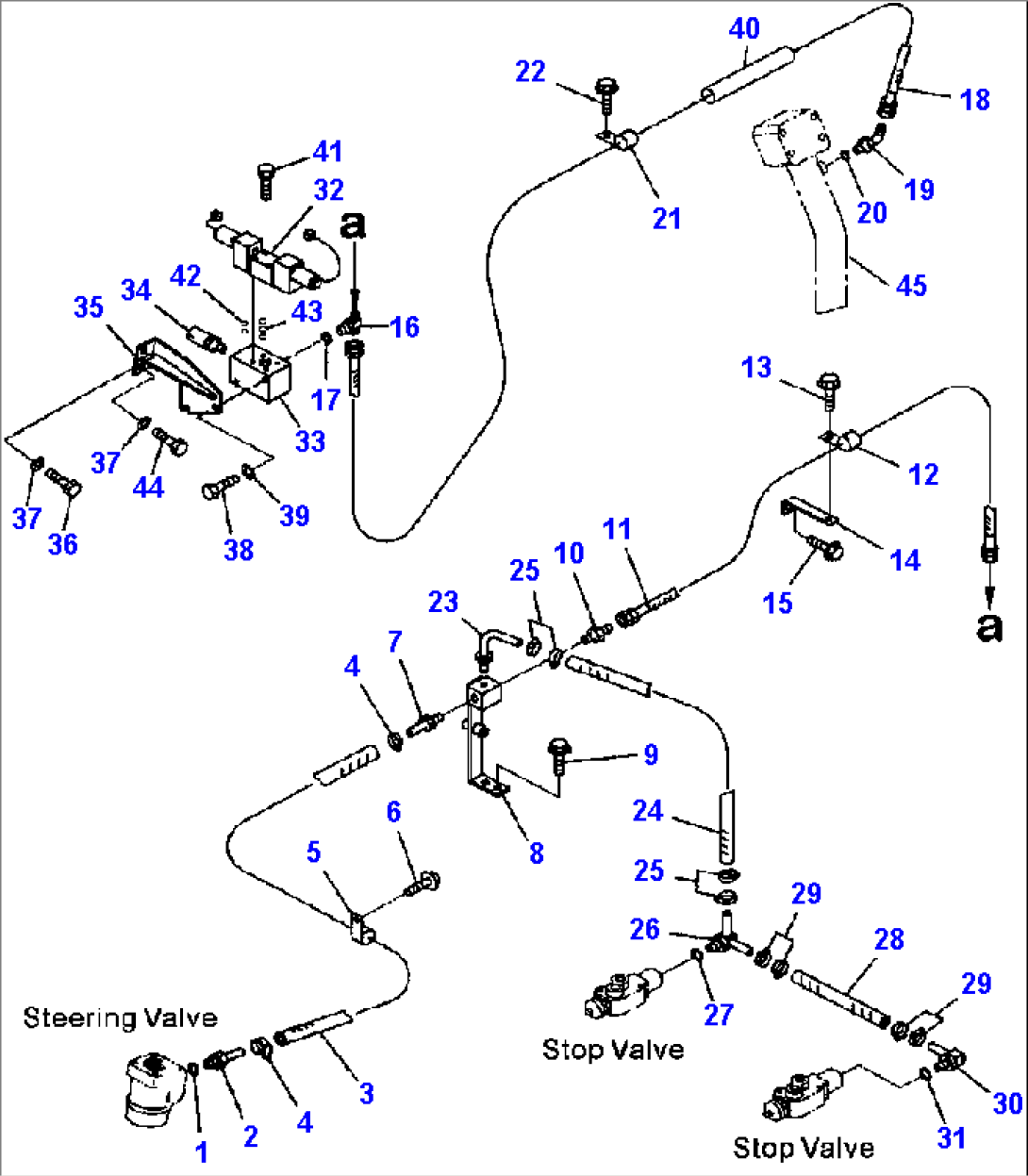 H4410-05A0 STEERING HYDRAULIC PIPING DRAIN LINE