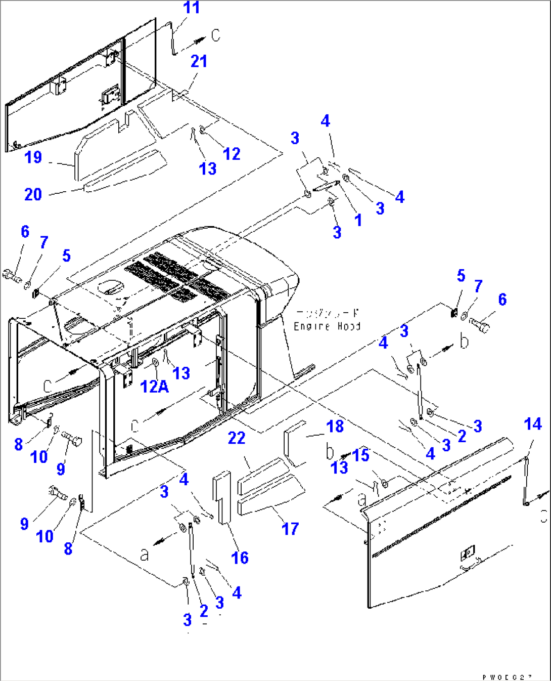 HOOD (GAS SPRING) (FOR FULL FENDER)