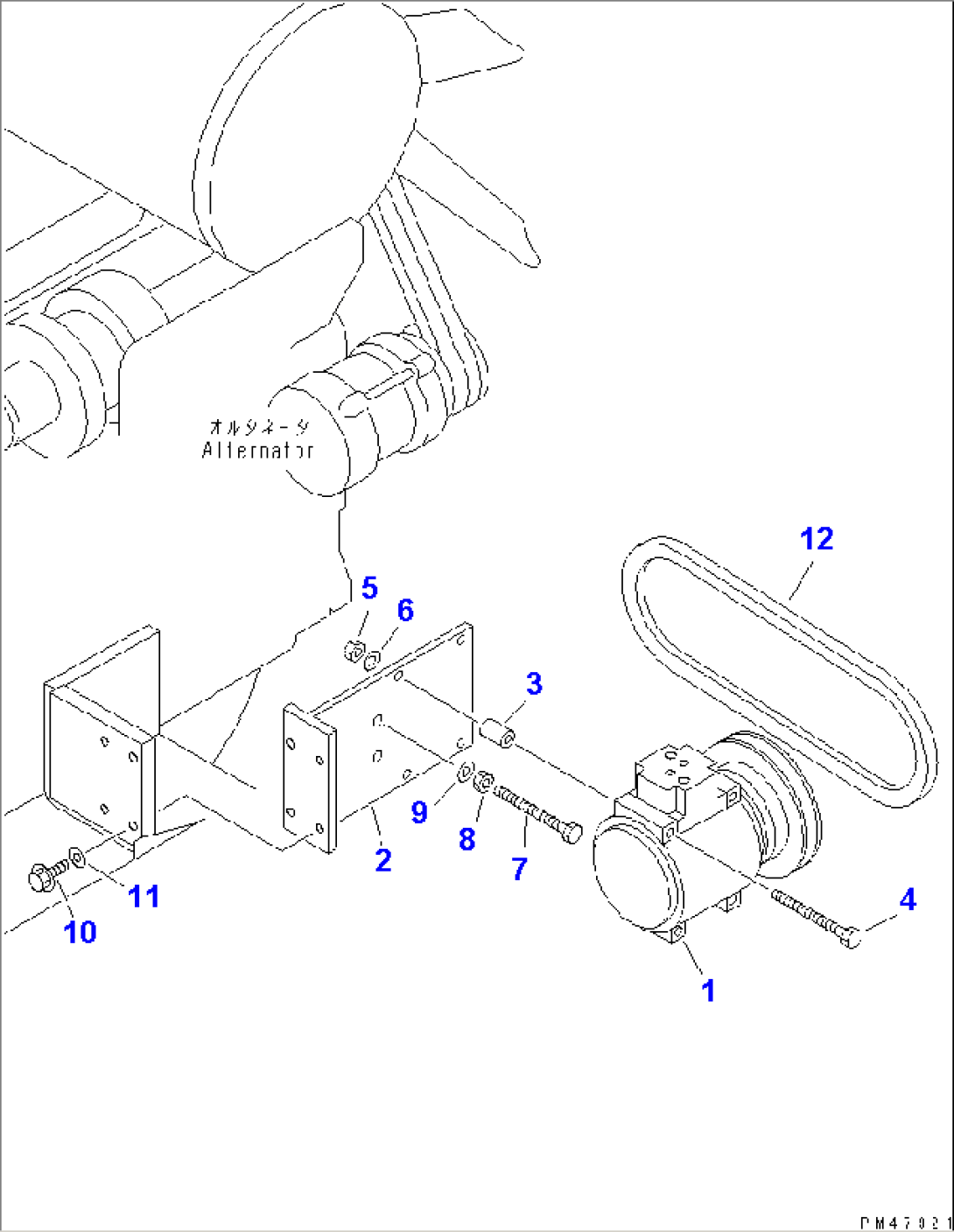 AIR CONDITIONER RELATED PARTS (1/8) (AIR COMPRESSOR MOUNTING)(#60001-)
