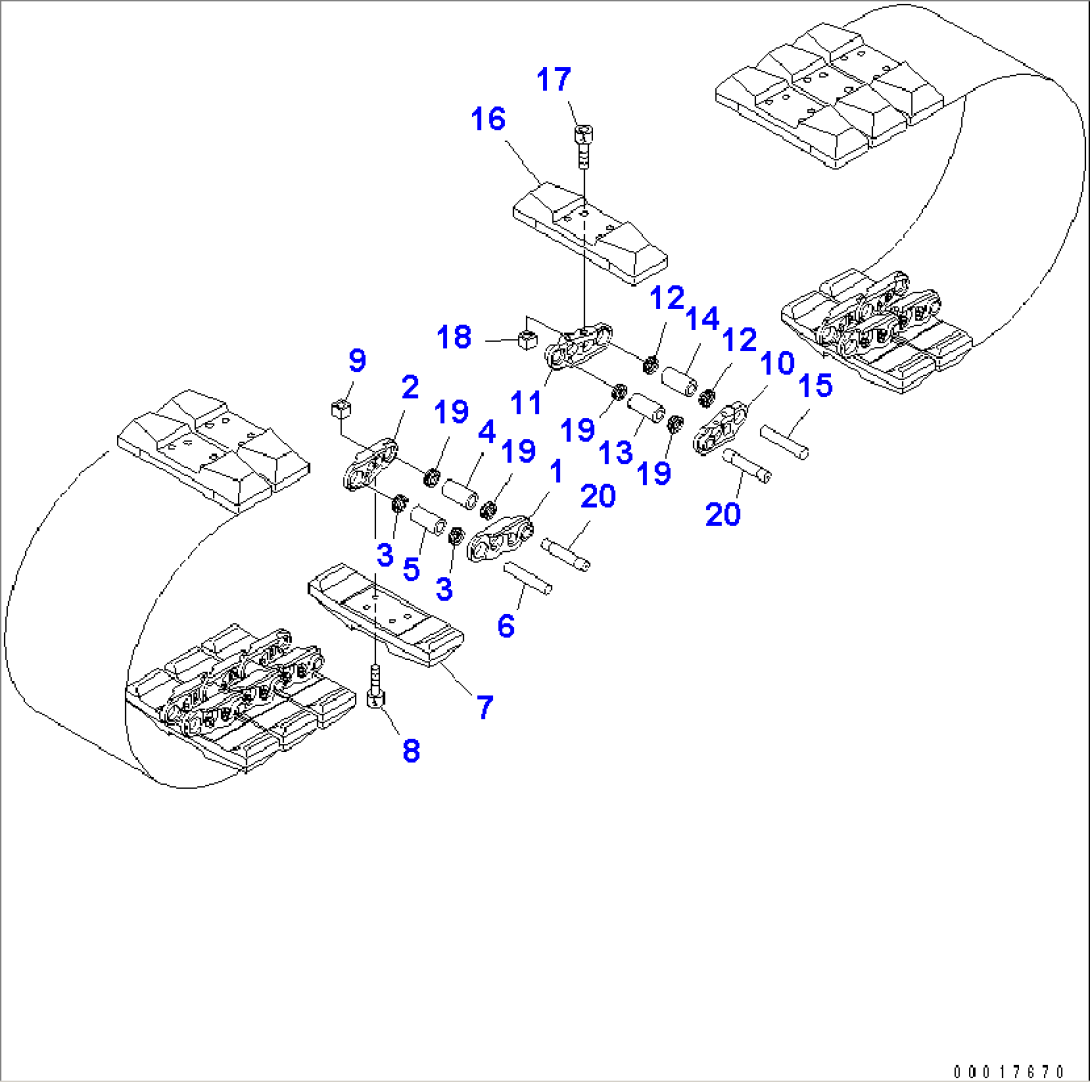 TRACK SHOE (ROAD LINER) (500MM WIDE)