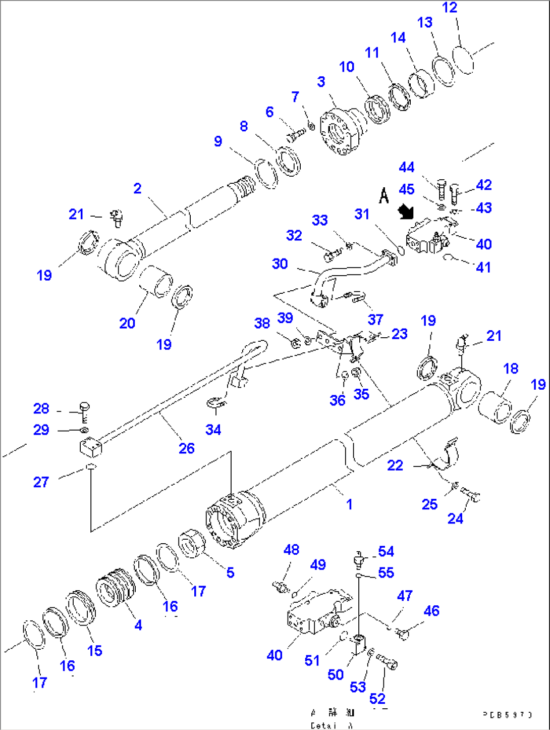 BOOM CYLINDER (L.H.)(#K30001-K30371)