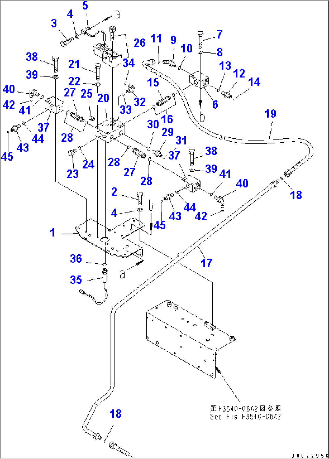 BRAKE PIPING (REAR BRAKE SHUTTLE LINE) (WITH ABS) (1/2