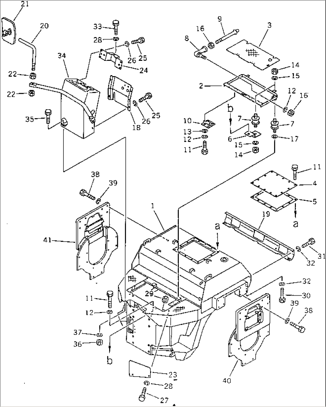 REAR FRAME AND DASHBOARD¤ ROLLER COVER¤ FLOOR PLATE(#2021-2100)