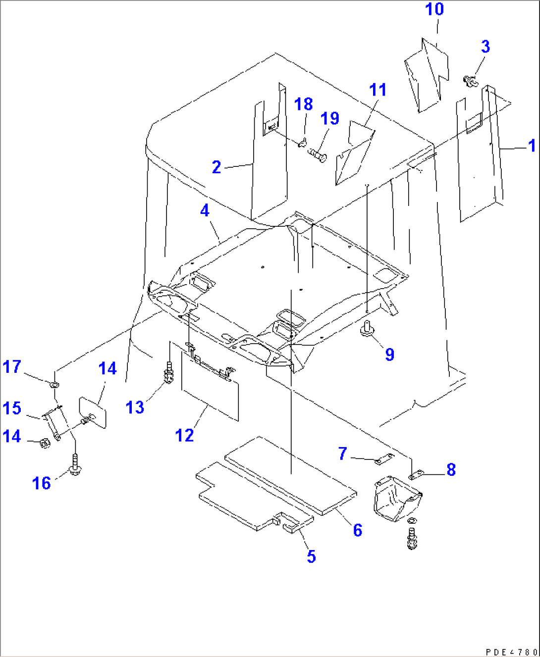 ROPS CAB (ROOF) (3/3)(#53001-53999)