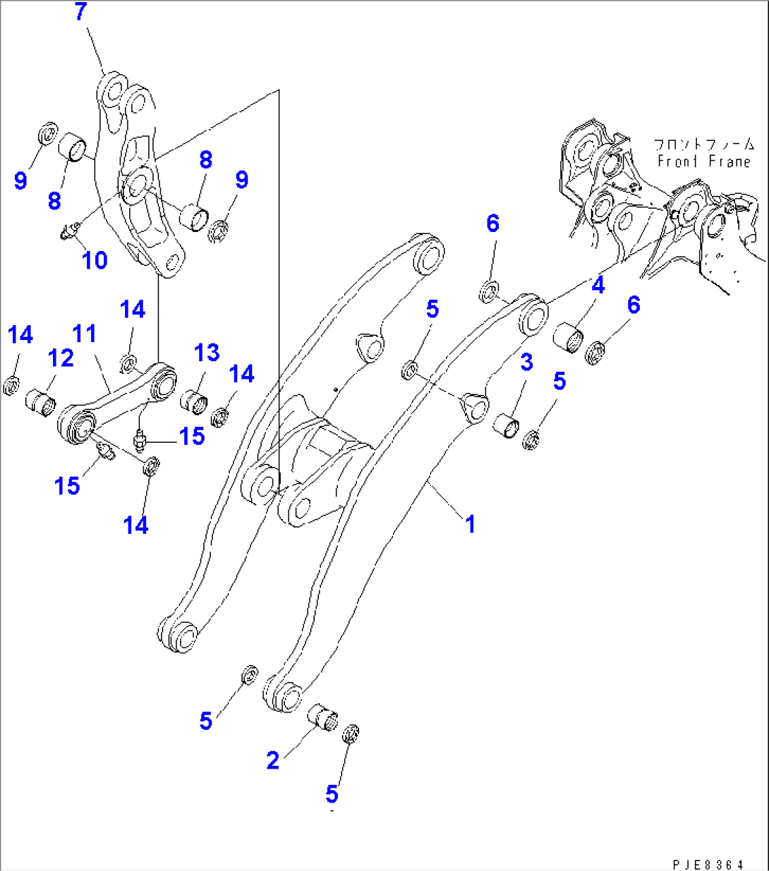 LIFT ARM AND BELLCRANK (ACTIVE WORKING)(#54001-)