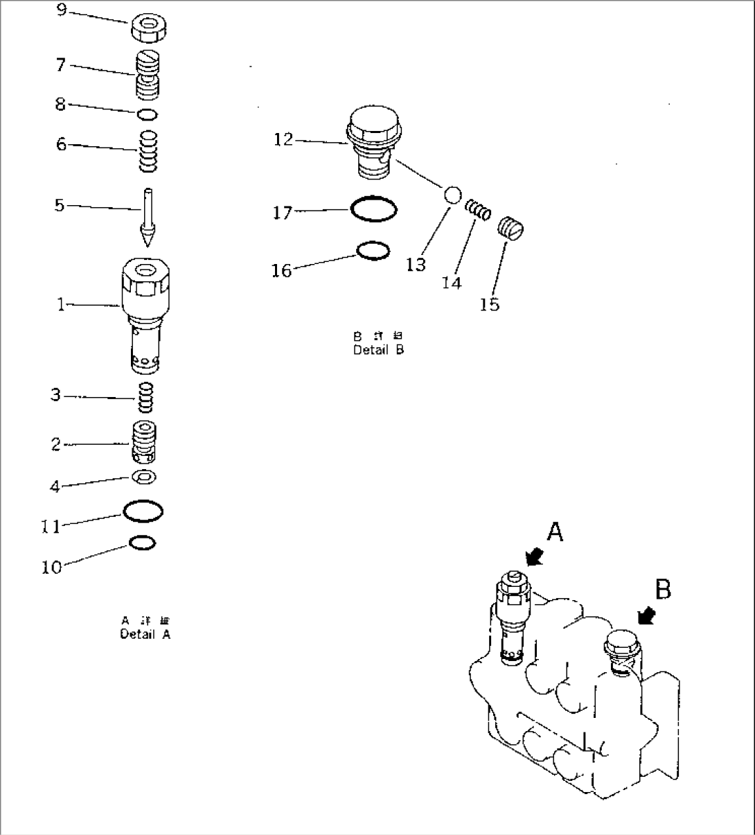 WORK EQUIPMENT VALVE (2/2) (FOR SINGLE LEVER)