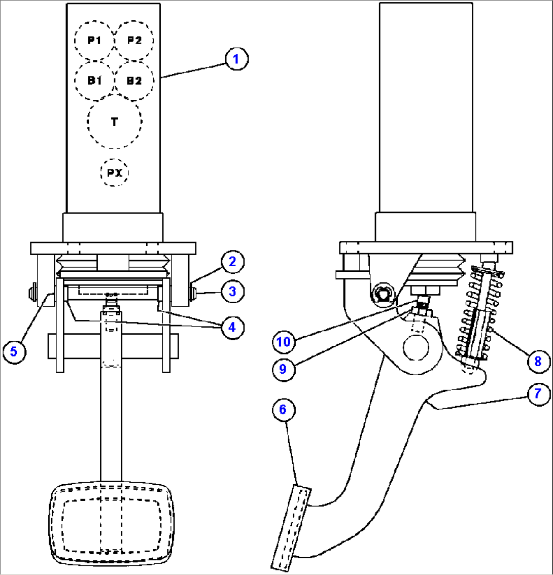 BRAKE VALVE PEDAL ASSM (PB7402)