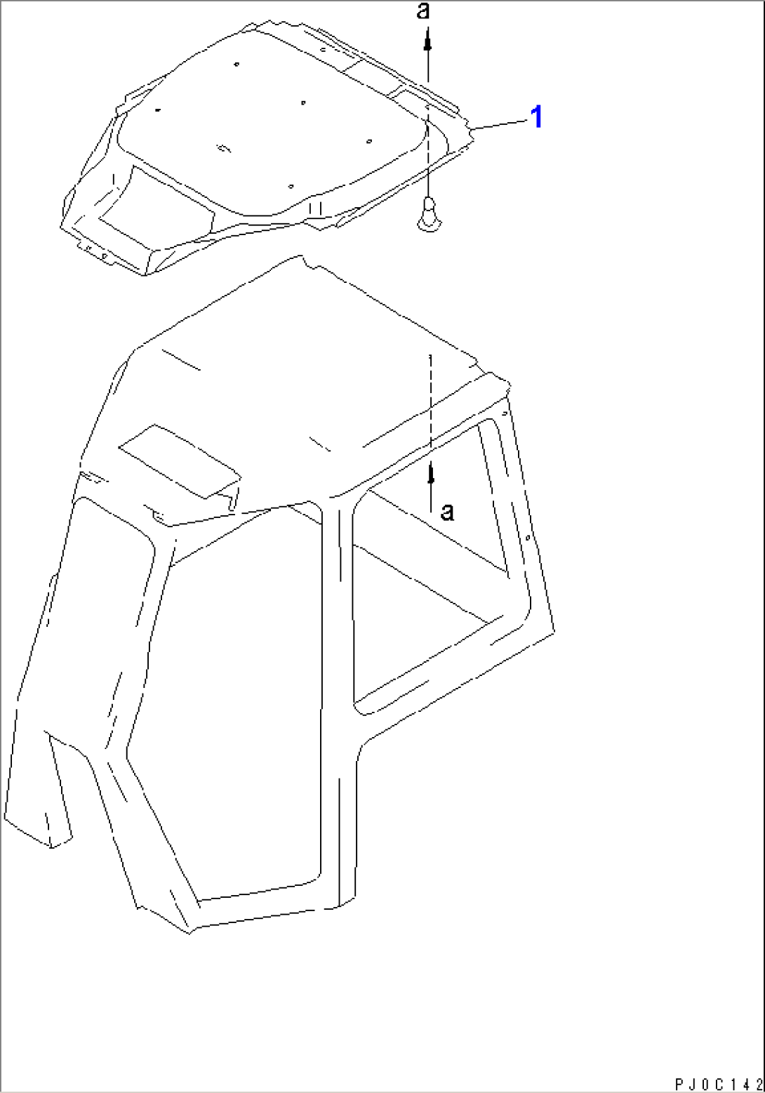 CAB (ROOF LINING) (WITH AM RADIO)(#65001-)