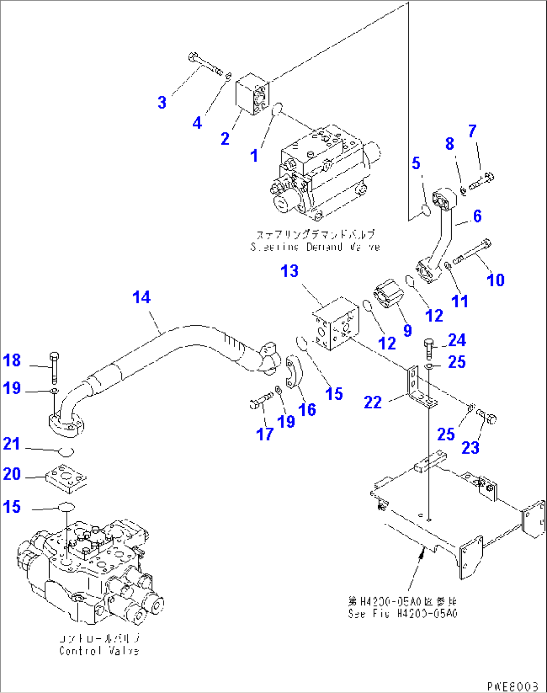 HYDRAULIC PIPING (DEMAND VALVE TO CONTROL VALVE)