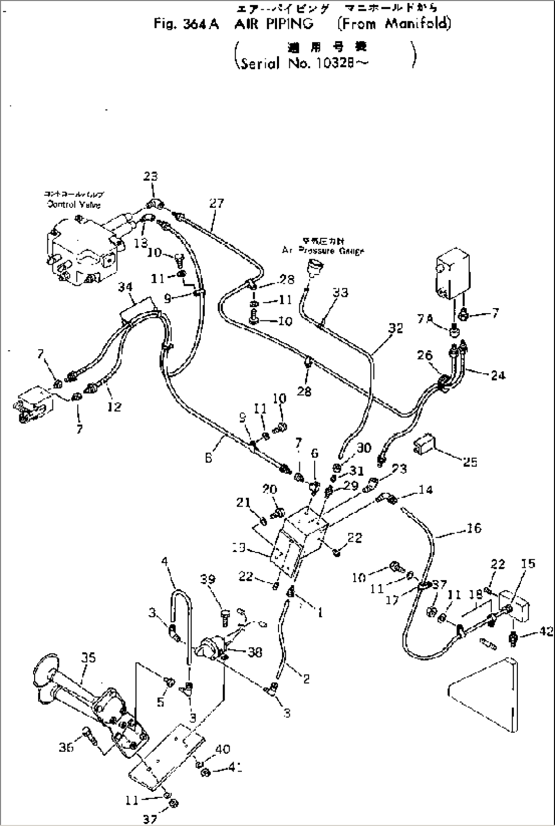 AIR PIPING (FROM MANIFOLD)(#10328-)