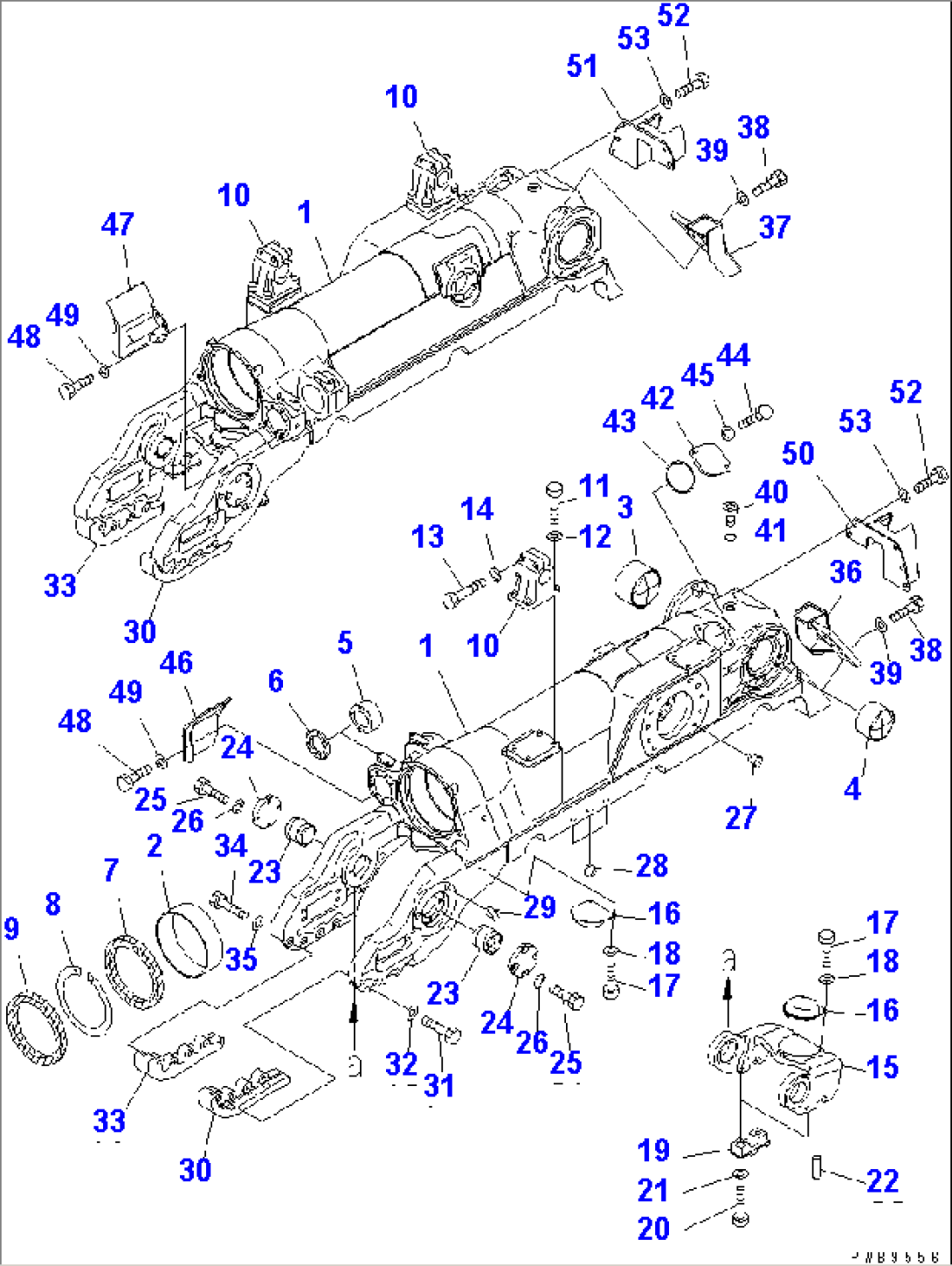 TRACK FRAME (7 TRACK ROLLER)(#17501-)