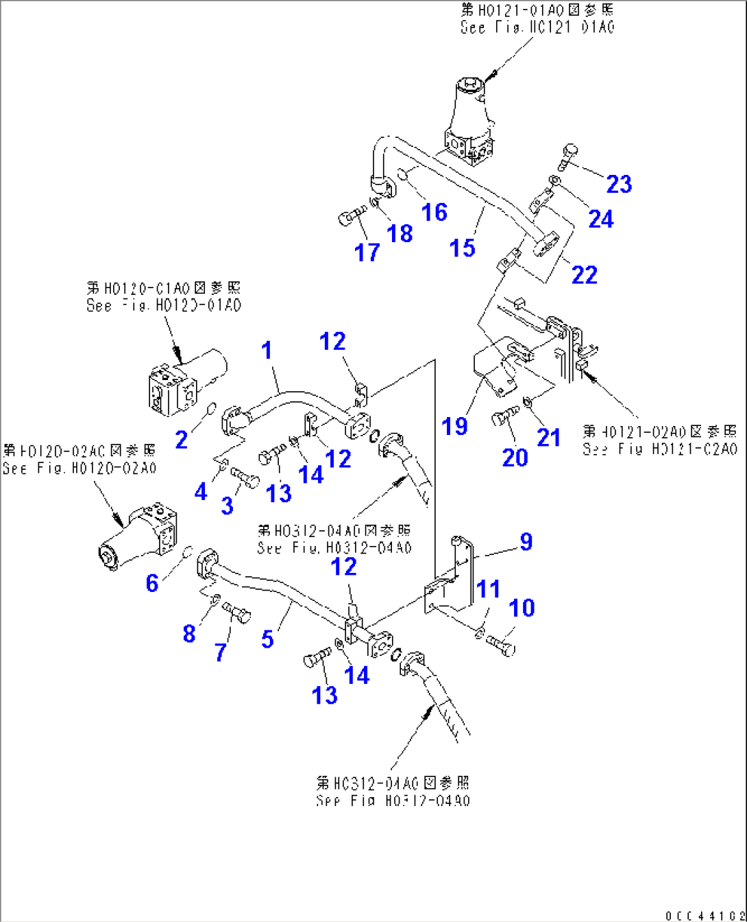DELIVERY LINE (NO.1¤ NO.2 AND NO.3 VALVE)(#35001-)