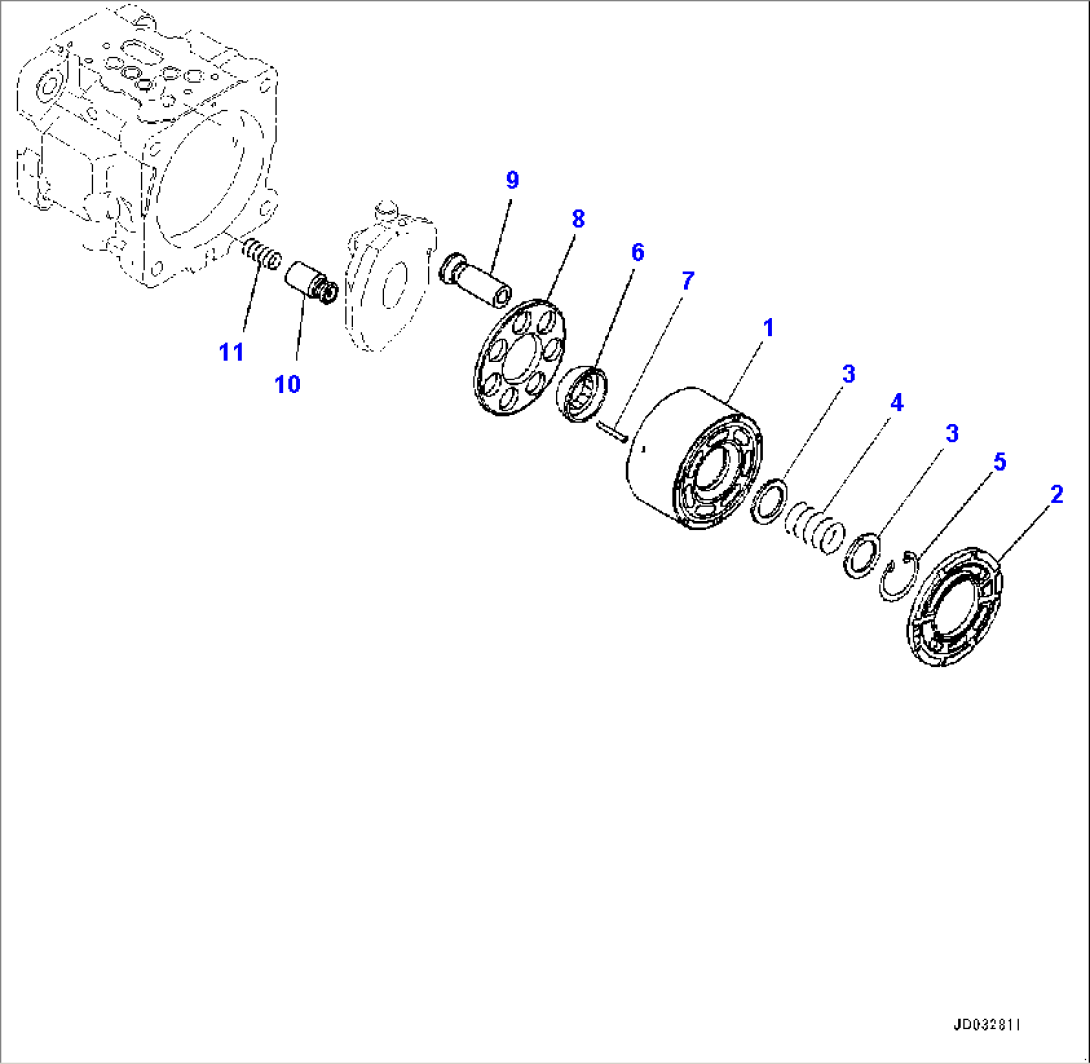 Engine Unit, Piston Pump (2/5) (#21129-)