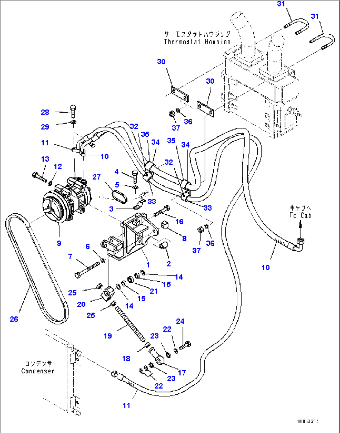 Engine Related Parts, Air Conditioner Related Parts (1/2) (#8832-)