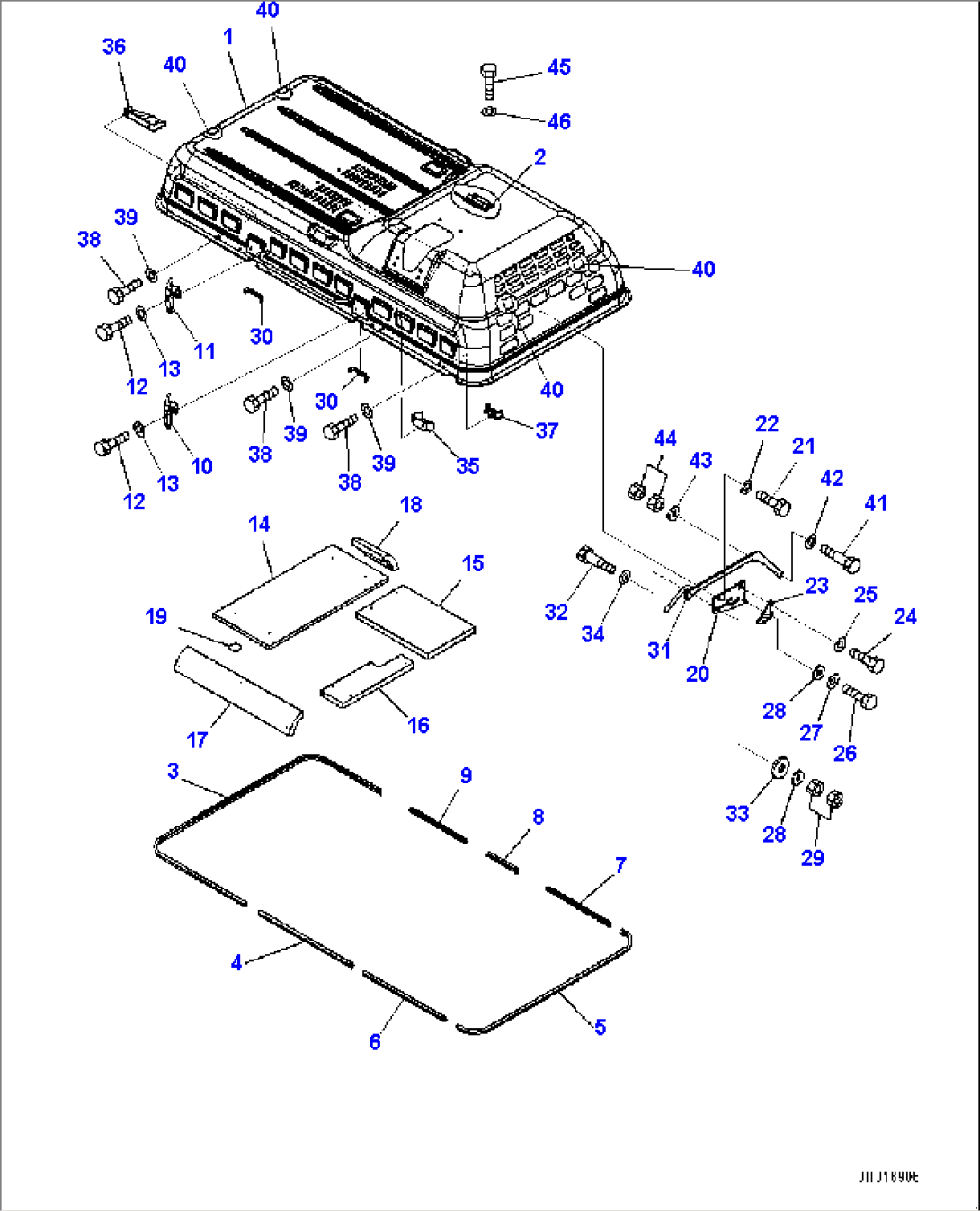 Engine Hood, (1/2) (#90156-)