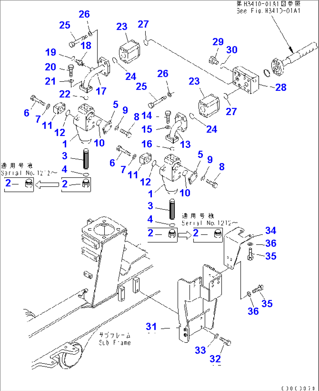 HYDRAULIC PIPING (LINE FILTER AND PIPING) (-40ßC SPEC.)