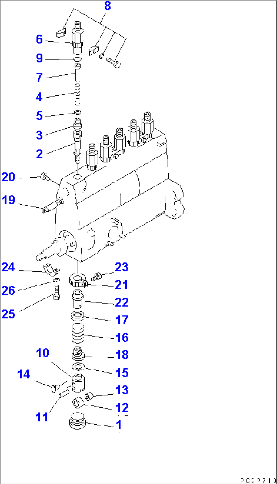 FUEL INJECTION PUMP (PUMP) (2/2) (INNER PARTS)