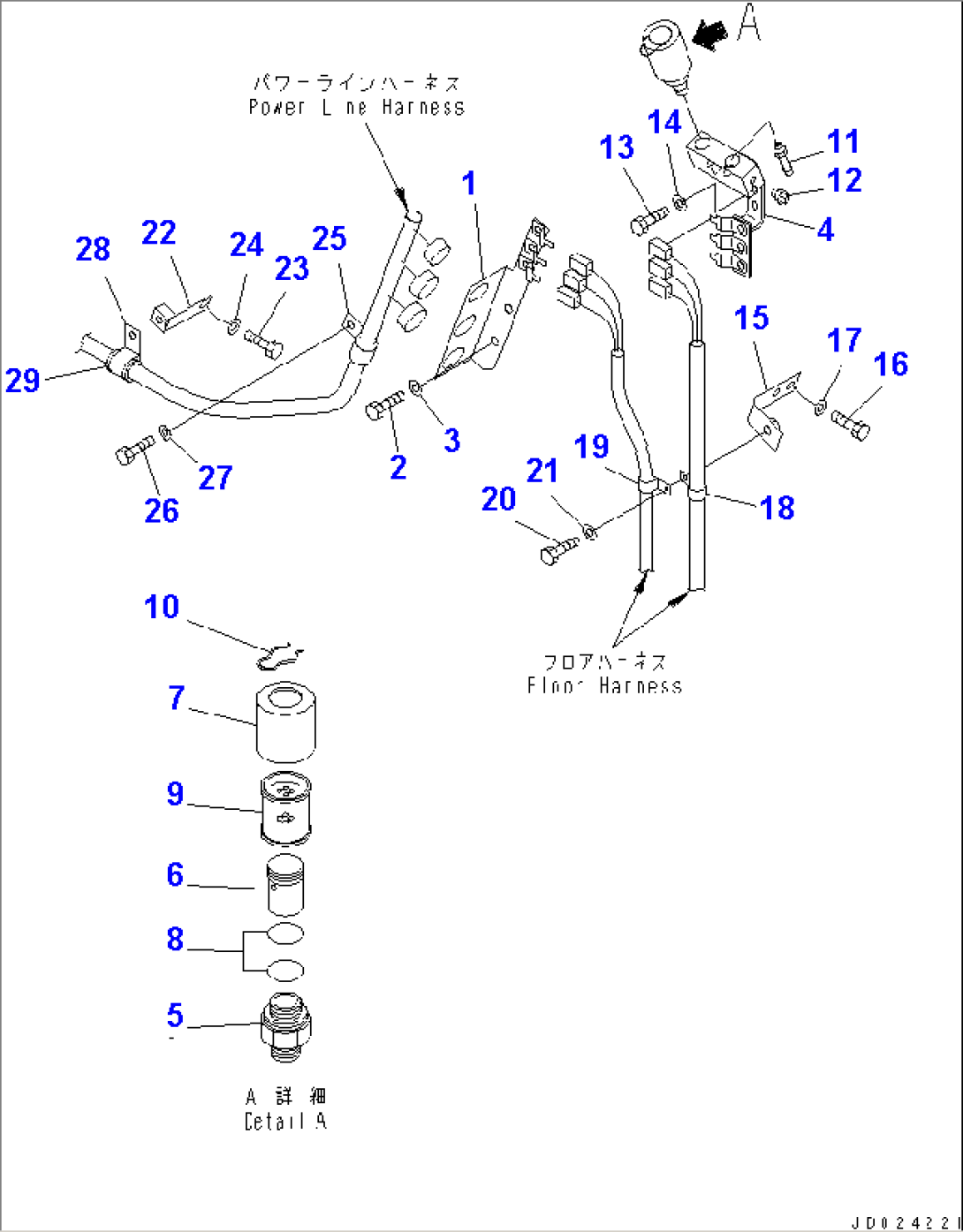 FENDER WIRING (R.O.P.S. CLAMP) (MINING A SPEC.)(#30001-)