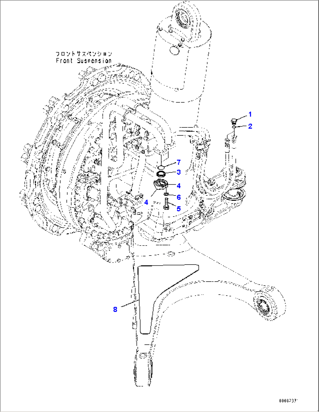 Front Axle, Transport R.H. (#8173-)