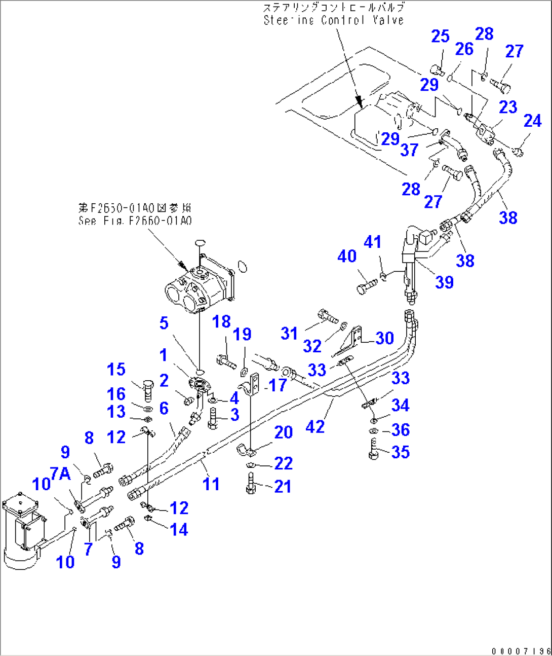 STEERING PIPING (FOR 140 ENGINE)(#31586-)