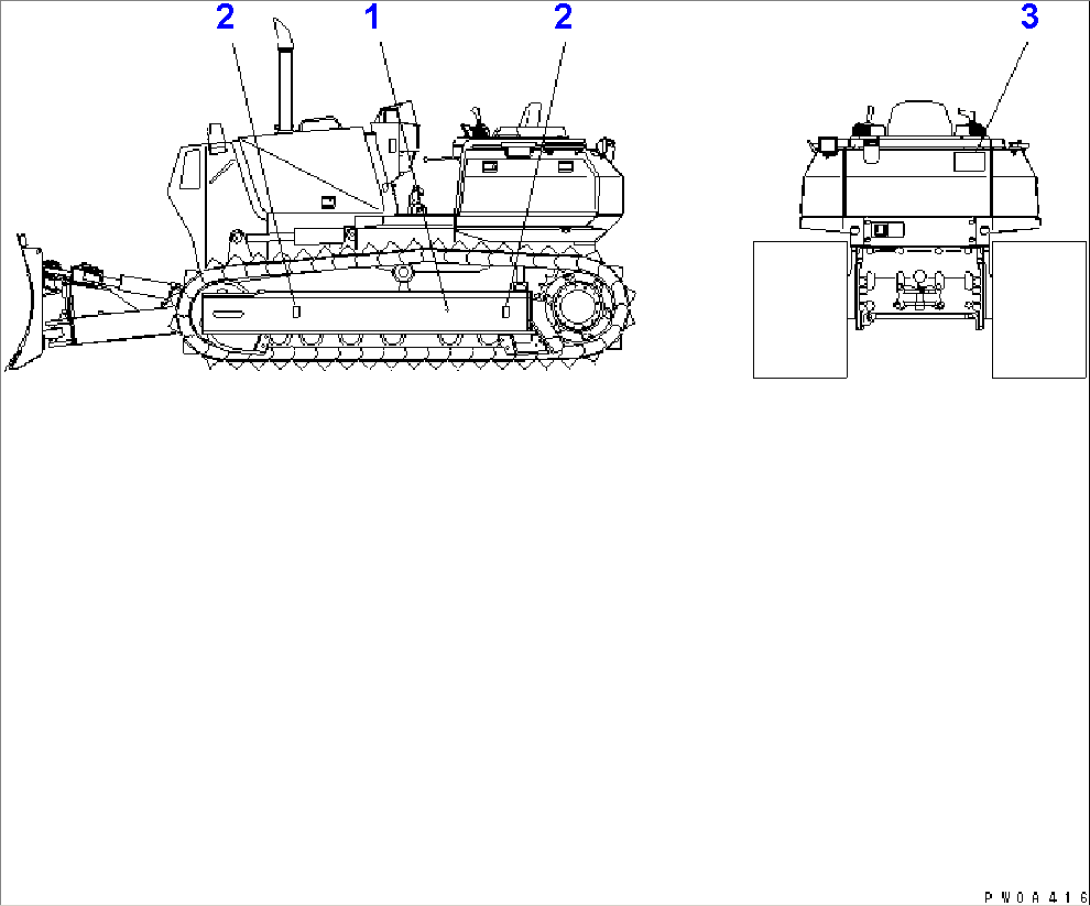 CENTER OF GRAVITY MARK (FOR JAPAN)(#50001-50107)