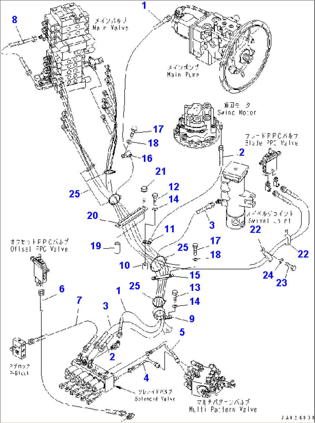 P.P.C MAIN LINE (2/4) (BACKHOE)(#23554-)