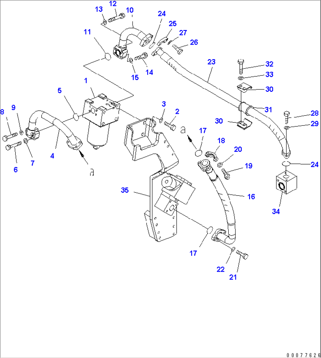 ATTACHMENT LINES (RETURN) (1 ACTUATOR)