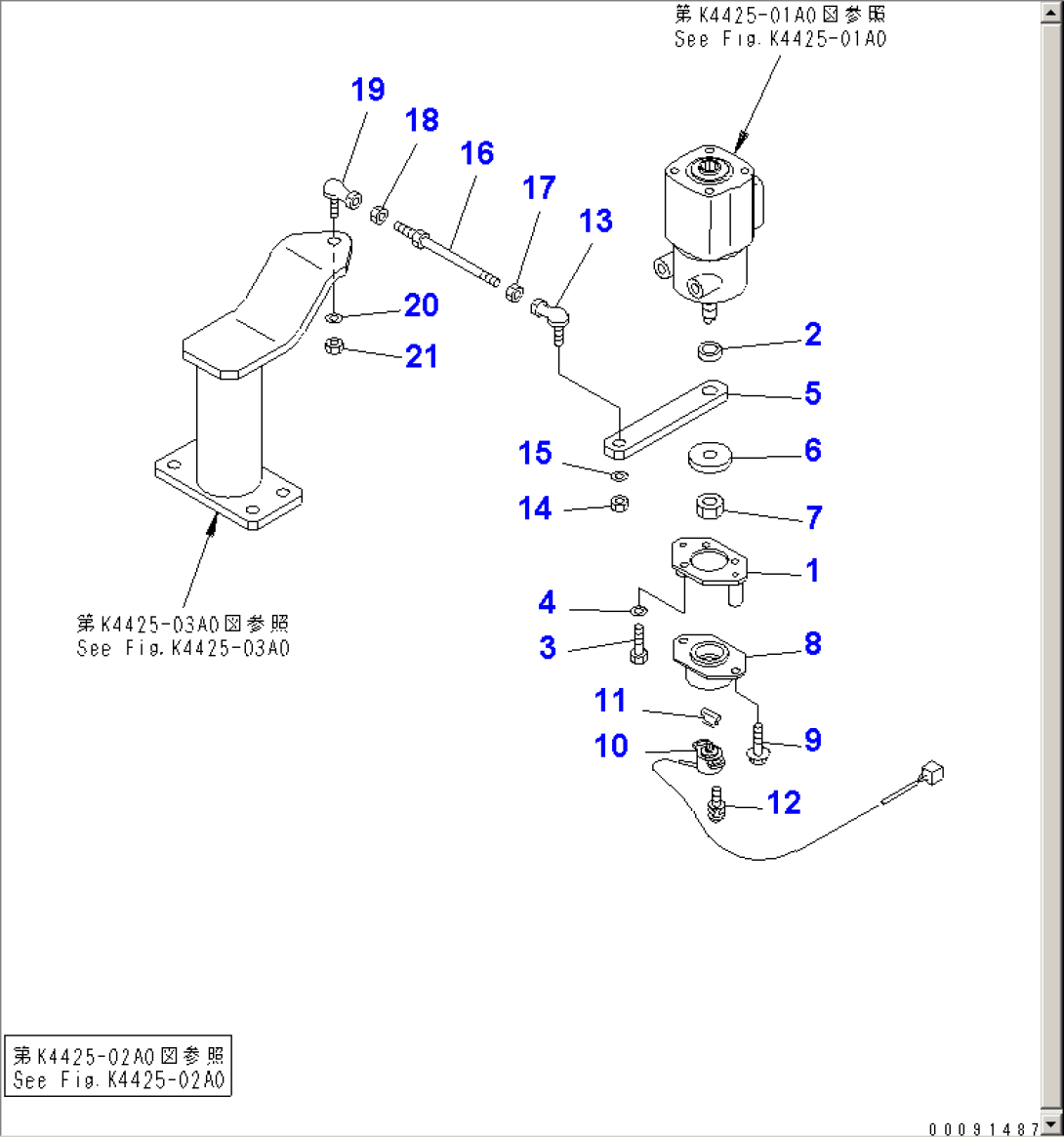 OPERATOR AREA (STEERING LEVER AND TRANSMISSION CONTROL) (COLUMN) (2/2)(#50079-)