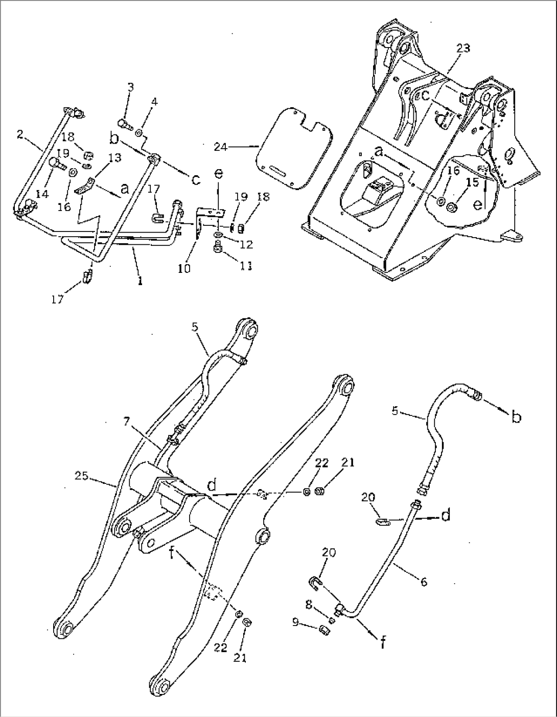 HYDRAULIC PIPING (FOR FRONT ATTACHMENT) (2/2)