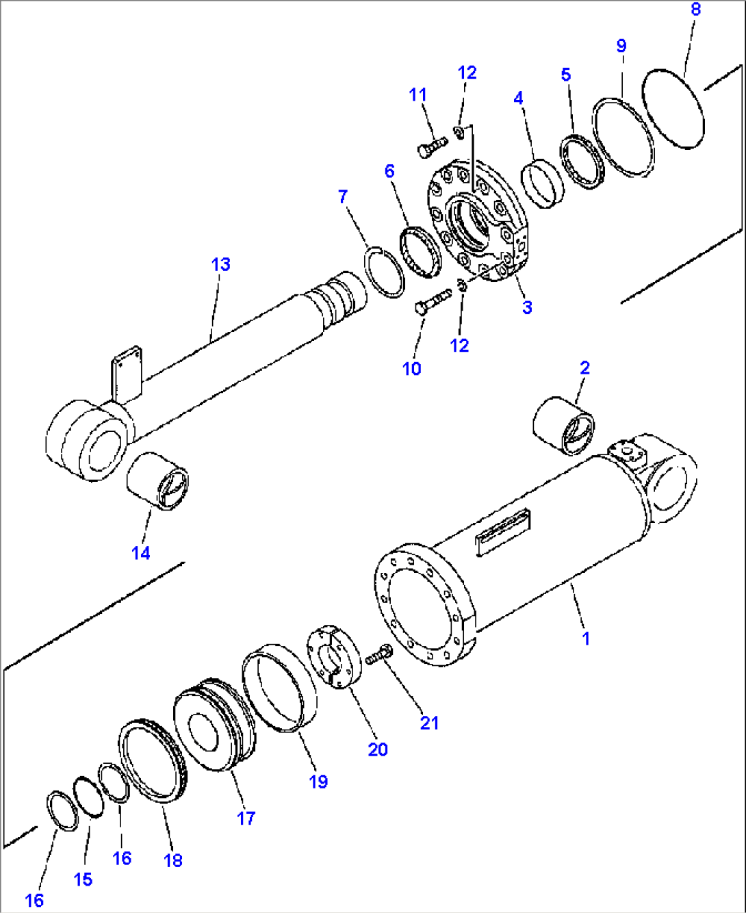 DUMP CYLINDER (FOR LARGE BUCKET)