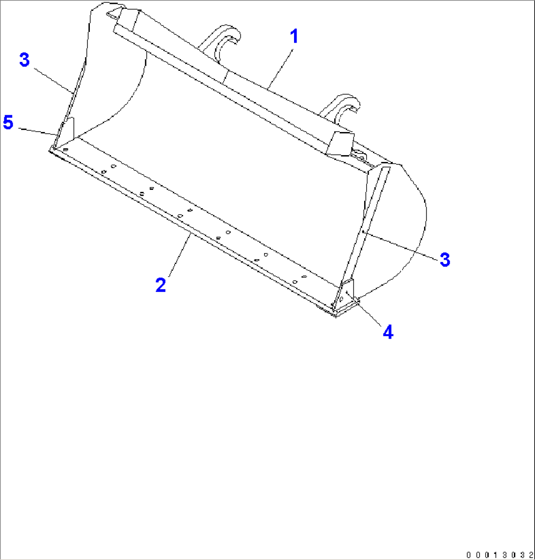 BUCKET 1.2M3 (MULTI COUPLER) (LIGHT MATERIAL)(WITH BOLT ON CUTTI NG EDGE¤ 1.3M3)