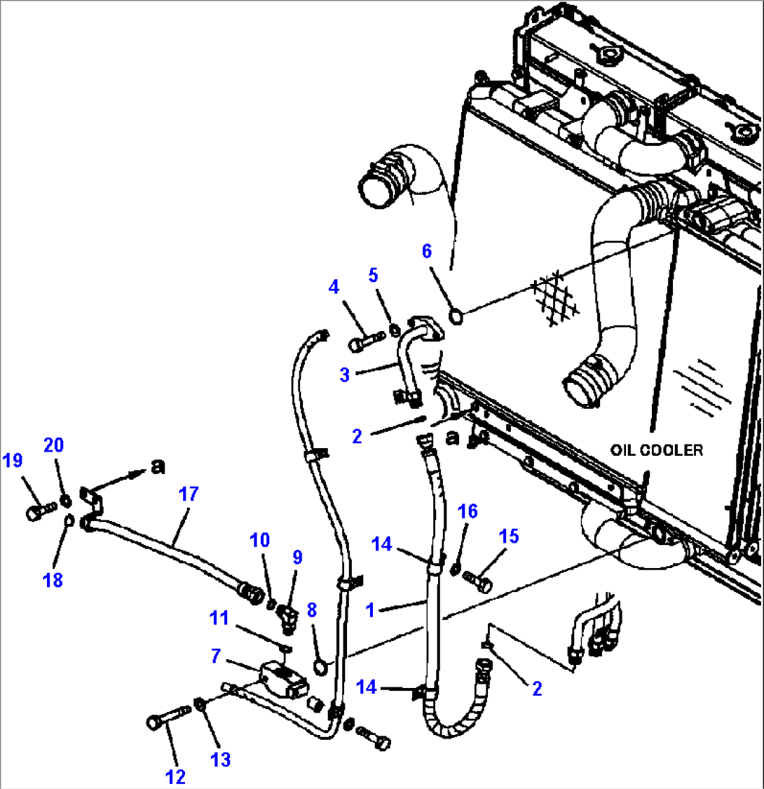 C0110-11A0 RADIATOR HYDRAULIC COOLER LINE (1/2)