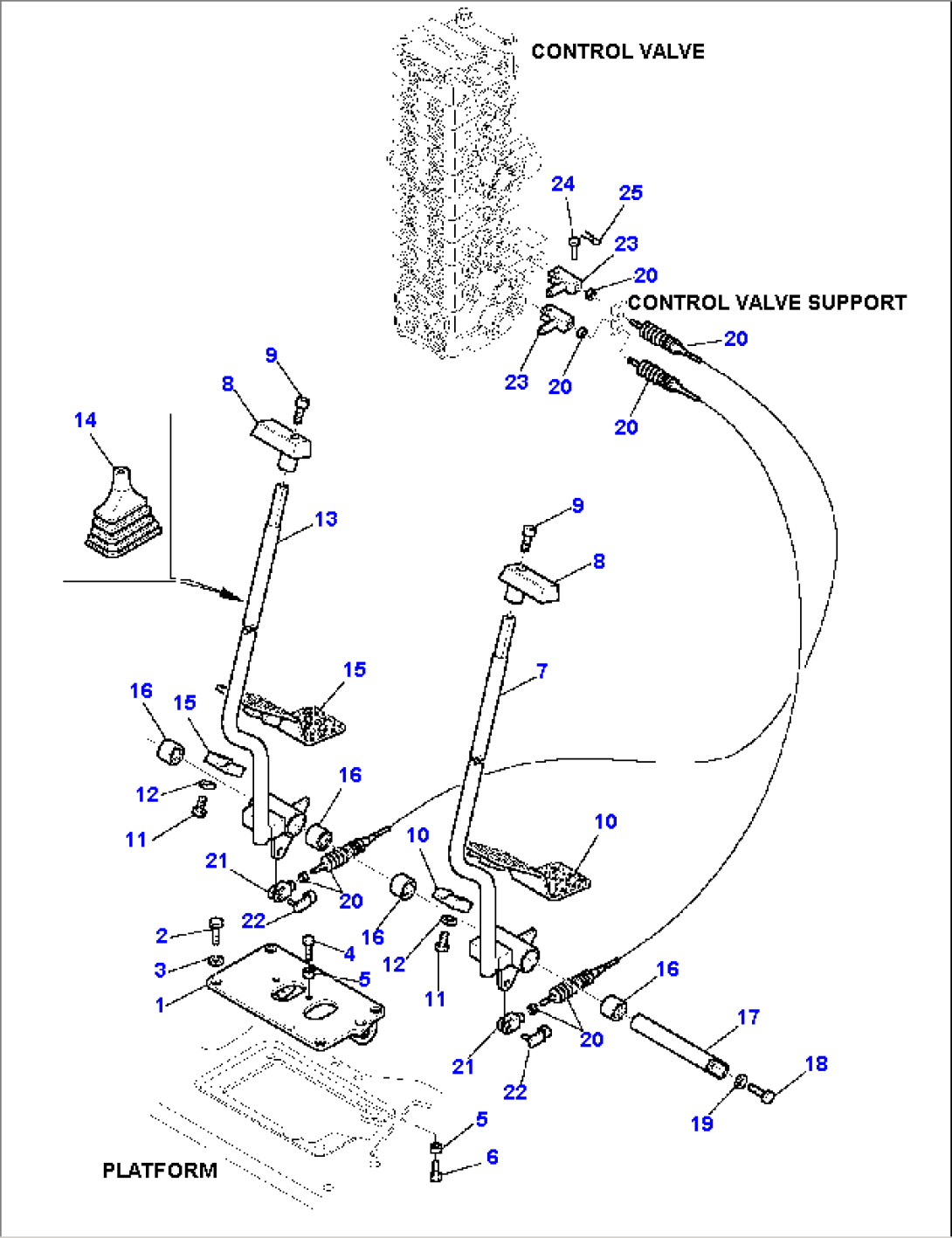 TRAVEL CONTROL LEVER