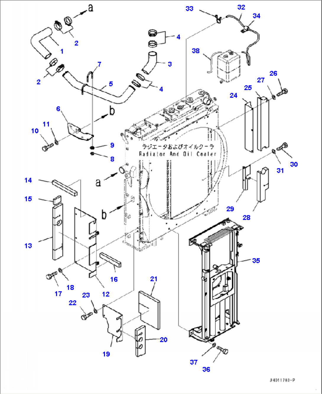 C0100-001006 COOLING SYSTEM RESERVOIR TANK PIPING